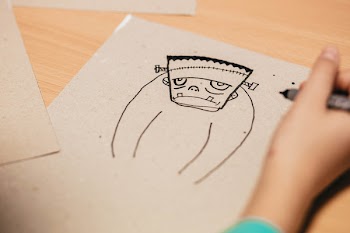 Halloween Frankenstein drawing
