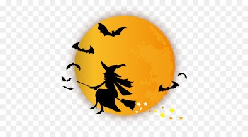 Halloween Full moon and witch illustration.png - others 