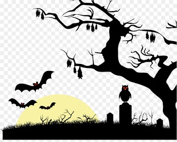 Halloween Garage Door Decorative arts Trick-or-treating - Vector terror tree 
