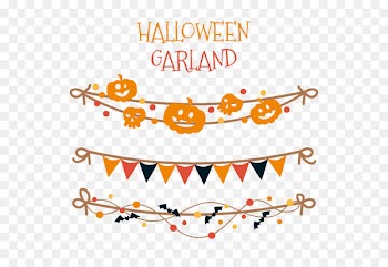 Halloween Garland Clip art - Halloween pull flag 