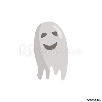 halloween ghost floating icon