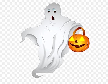 Halloween Ghost Jack-o'-lantern Clip art - Halloween Ghost with Pumpkin Basket PNG Clipart 