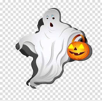Halloween Ghost Pumpkin, Halloween transparent background PNG clipart