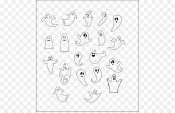 Halloween Ghostimps Paper Clip art - A variety of cute Halloween ghost design 