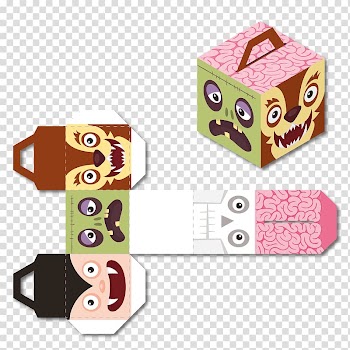 Halloween gift box packaging transparent background PNG clipart