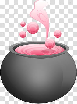 Halloween, gray bowl with pink liquid transparent background PNG clipart