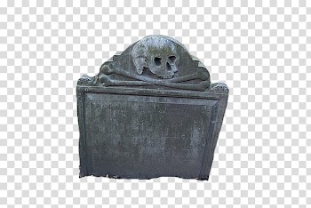 Halloween, gray concrete tombstone transparent background PNG clipart