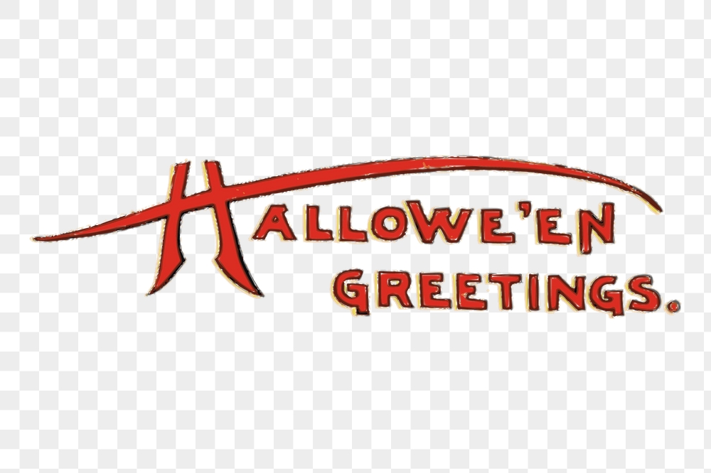Halloween greetings png typography sticker, | Free PNG - rawpixel