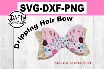 Halloween hair bow - dripping - Svg fle for diy faux leather