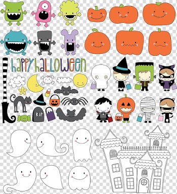 Halloween , Halloween design elements transparent background PNG clipart