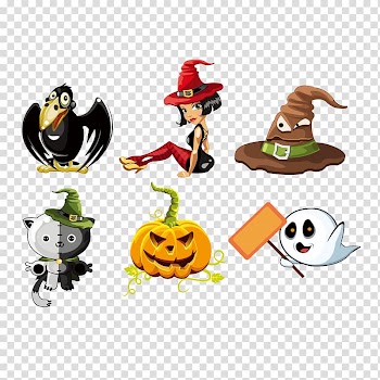 Halloween , Halloween Painted cartoon transparent background PNG clipart