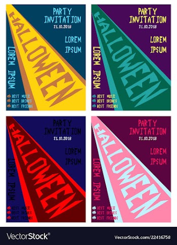 Halloween hand drawn invitation or greeting cards vector image