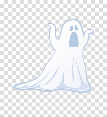 HALLOWEEN HANNAK, white ghost illustration transparent background PNG clipart