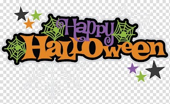 Halloween, Happy Halloween text illustration transparent background PNG clipart