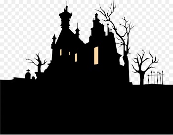 Halloween Haunted attraction Holiday Illustration - Black Horror Castle 