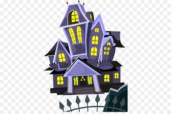 Halloween Haunted attraction House Illustration - Halloween cemetery background vector elements mansion 