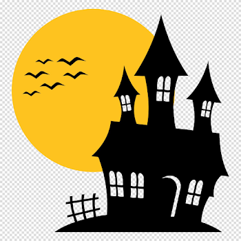 Halloween Haunted House PNG Transparent Image