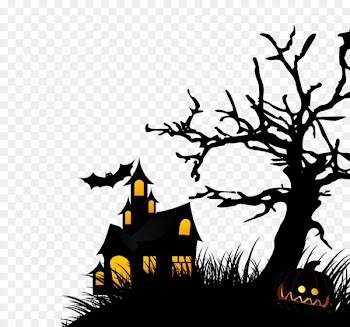 Halloween Hayride Corn maze House Wallpaper - Black Devil House 
