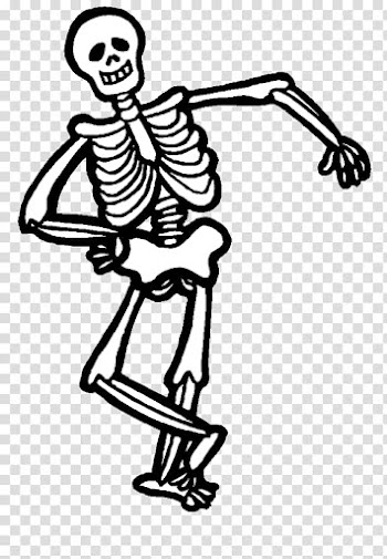 Halloween Human skeleton , Fun Skeleton transparent background PNG clipart