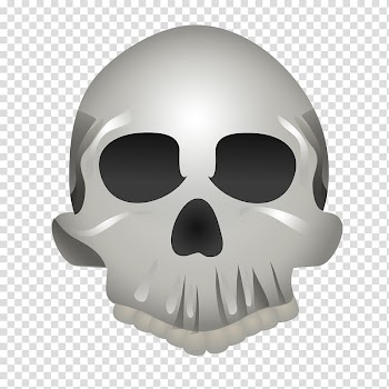 Halloween Icon, Gray skull transparent background PNG clipart