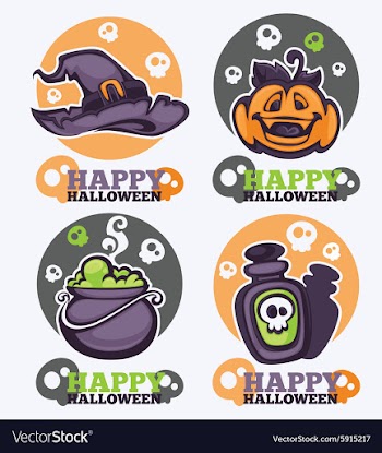  					Halloween icons vector image														