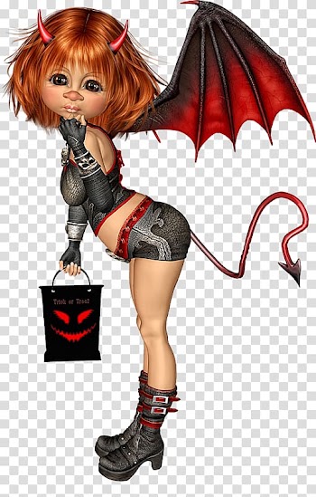 Halloween Illustration, demon transparent background PNG clipart