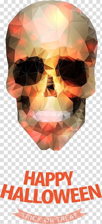 Halloween Illustration, Diamond Skull transparent background PNG clipart