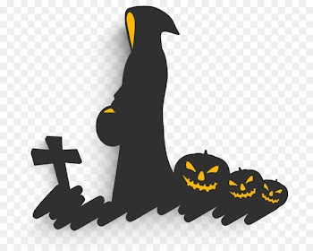 Halloween Illustration Ghost Jack-o'-lantern Party - spooks business 