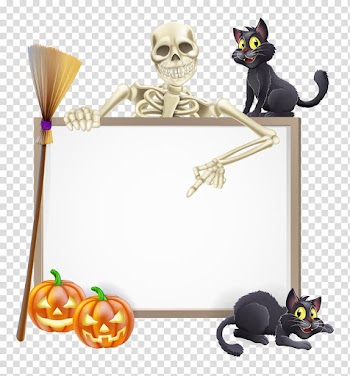 Halloween Illustration, White bones refers to the box transparent background PNG clipart
