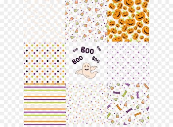 Halloween Jack-o'-lantern - 8 Halloween seamless background vector material 
