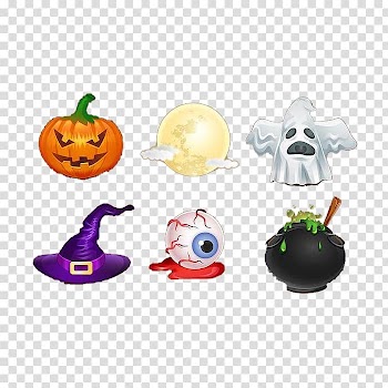 Halloween Jack-o'-lantern , Cartoon cute Halloween elements transparent background PNG clipart