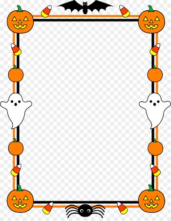 Halloween Jack-o-lantern Clip art - Halloween Border PNG Pic 