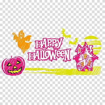 Halloween Jack-o'-lantern, Hand-painted Halloween holiday decorations transparent background PNG clipart