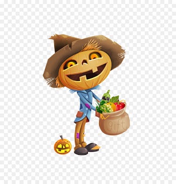 Halloween Jack-o-lantern Pumpkin Scarecrow - Cute little devil pumpkin 