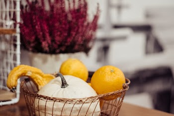 Halloween kitchen decoration closeup