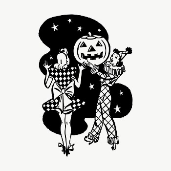 Halloween ladies drawing, illustration vector. | Free Vector - rawpixel