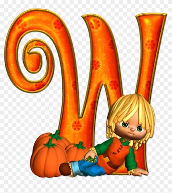 Halloween Letters, Welcome Letters, Scrapbook Letters, - Letter