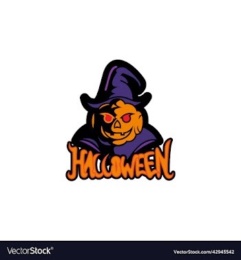 halloween logo pumpkin witch esport and design