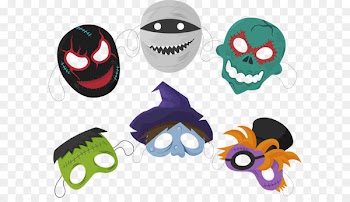 Halloween Mask Euclidean vector - 6 creative Halloween mask vector 