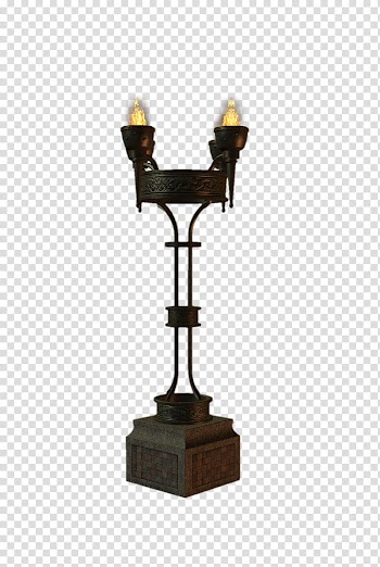 Halloween Mega, black candle holder illustration transparent background PNG clipart