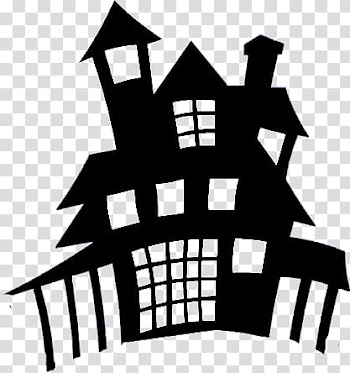 Halloween Mega, black house illustration transparent background PNG clipart