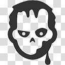 Halloween Mega, black skull illustration transparent background PNG clipart