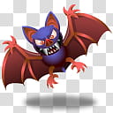 Halloween Mega, blue and red bat illustration transparent background PNG clipart