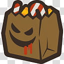 Halloween Mega, brown and black bag illustration transparent background PNG clipart
