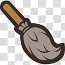 Halloween Mega, brown and gray broom transparent background PNG clipart