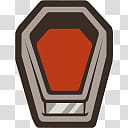 Halloween Mega, gray and red coffin p transparent background PNG clipart