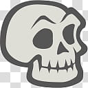 Halloween Mega, gray skull illustration transparent background PNG clipart