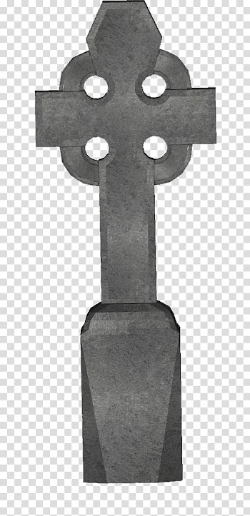 Halloween Mega, gray tombstone with cross illustration transparent background PNG clipart