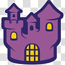 Halloween Mega, purple castle art transparent background PNG clipart