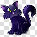 Halloween Mega, purple cat transparent background PNG clipart